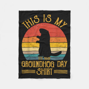 Dit is mijn Groundhog Day-shirt Grappige Ground Ho Fleece Deken