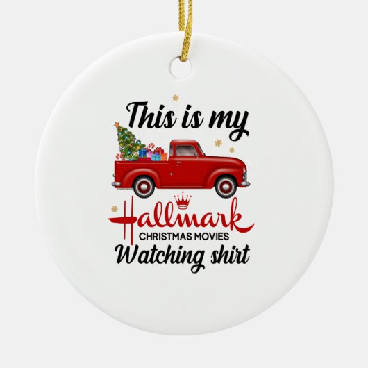 Dit is mijn Hallmark-kerstfilms die kijken Keramisch Ornament (Voorkant)