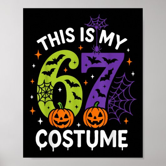 Dit is mijn Halloween 67 kostuum Funny 67 Hallowee Poster (Voorkant)