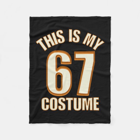 Dit is mijn Halloween 67 kostuum lui Brainrot Meme Fleece Deken (Voorkant)