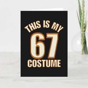 Dit is mijn Halloween 67 kostuum lui Brainrot Meme Kaart