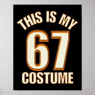 Dit is mijn Halloween 67 kostuum lui Brainrot Meme Poster