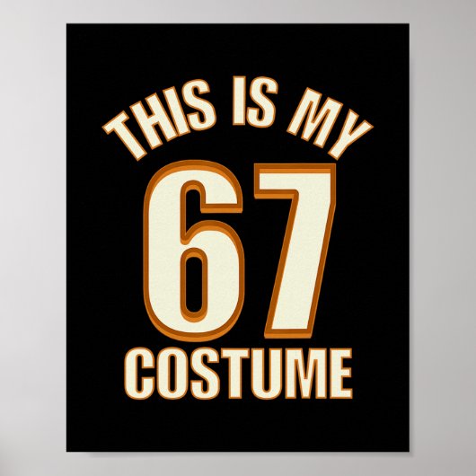 Dit is mijn Halloween 67 kostuum lui Brainrot Meme Poster (Voorkant)