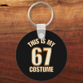 Dit is mijn Halloween 67 kostuum lui Brainrot Meme Sleutelhanger (Voorkant)