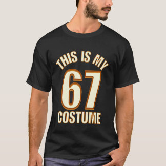 Dit is mijn Halloween 67 kostuum lui Brainrot Meme T-shirt
