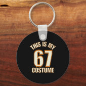 Dit is mijn Halloween 67 kostuum luie Brainrot Mem Sleutelhanger (Voorkant)