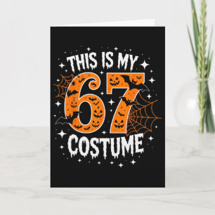Dit is mijn Halloween 67 kostuum nummer 6 7 meme Kaart