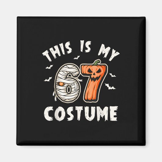 Dit is mijn Halloween 67 kostuum nummer 6 7 meme Magneet (Voorkant)