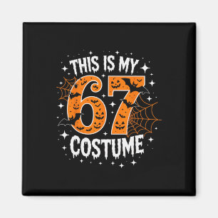Dit is mijn Halloween 67 kostuum nummer 6 7 meme Magneet