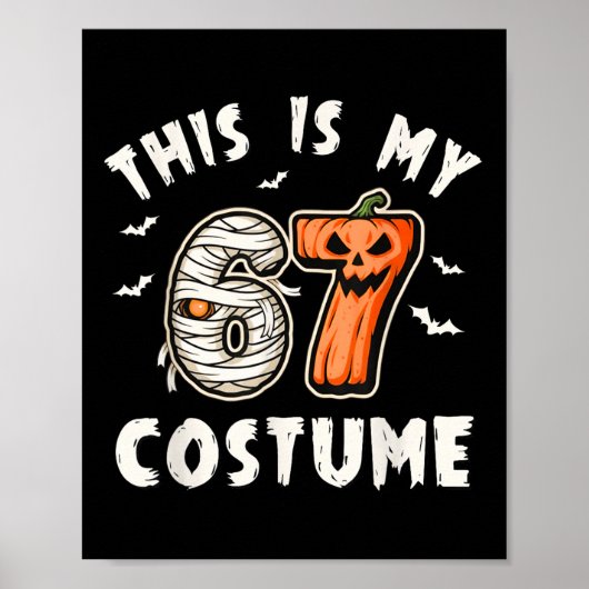Dit is mijn Halloween 67 kostuum nummer 6 7 meme  Poster (Voorkant)