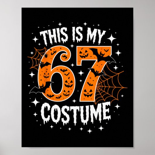 Dit is mijn Halloween 67 kostuum nummer 6 7 meme  Poster (Voorkant)