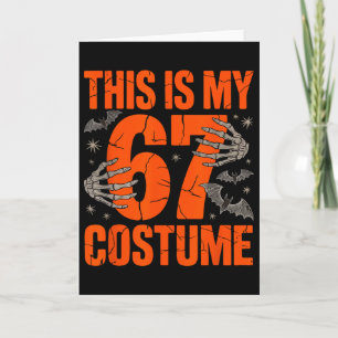Dit is mijn Halloween 67 kostuum nummer 6 7 meme S Kaart
