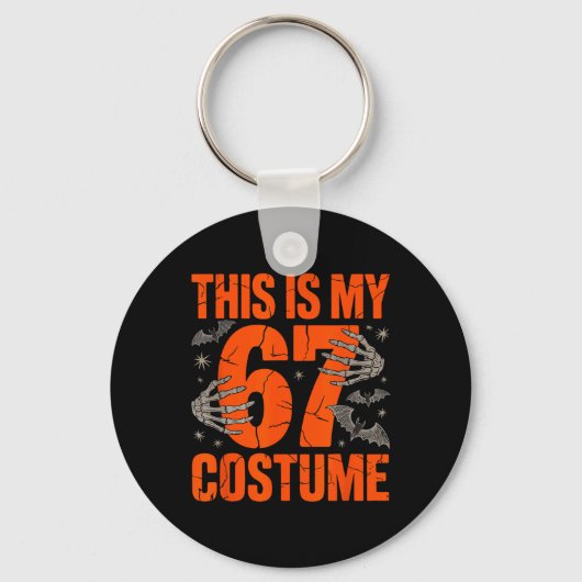 Dit is mijn Halloween 67 kostuum nummer 6 7 Meme S Sleutelhanger (Voorkant)