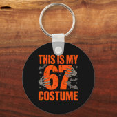 Dit is mijn Halloween 67 kostuum nummer 6 7 Meme S Sleutelhanger (Voorkant)