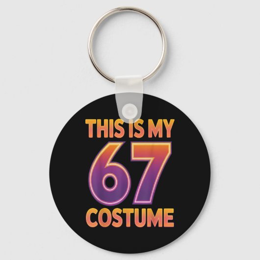 Dit is mijn Halloween 67 kostuum nummer 6 7 Meme S Sleutelhanger (Voorkant)