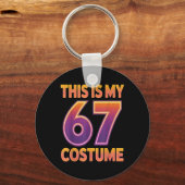 Dit is mijn Halloween 67 kostuum nummer 6 7 Meme S Sleutelhanger (Voorkant)