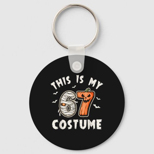 Dit is mijn Halloween 67 kostuum nummer 6 7 Meme Sleutelhanger (Voorkant)