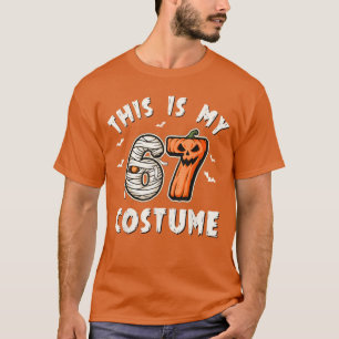 Dit is mijn Halloween 67 kostuum nummer 6 7 meme T-shirt