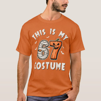 Dit is mijn Halloween 67 kostuum nummer 6 7 meme T-shirt