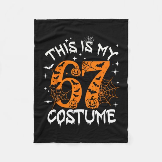 Dit is mijn Halloween 67 kostuum nummer 6 7 meme z Fleece Deken (Voorkant)