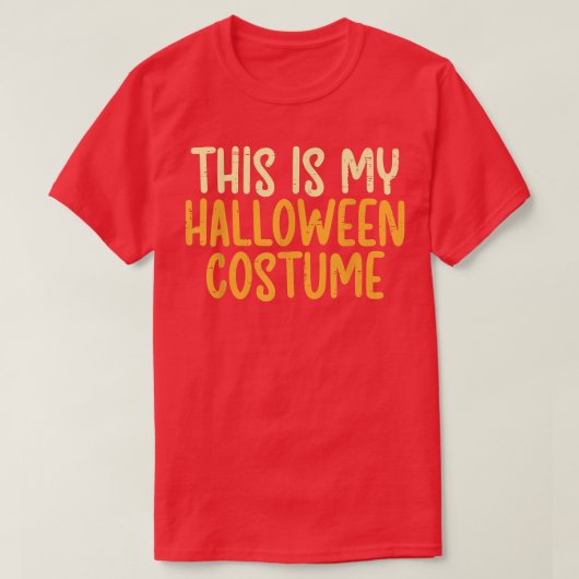 Dit is mijn Halloween Costume Funny Lazy Easy Mann T-shirt (Design voorkant)