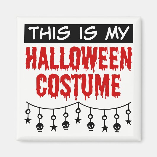 Dit is mijn Halloween Costume Skulls Stars Magneet (Voorkant)