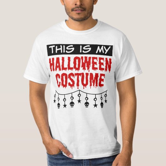 Dit is mijn Halloween Costume Skulls Stars T-shirt (Voorkant)