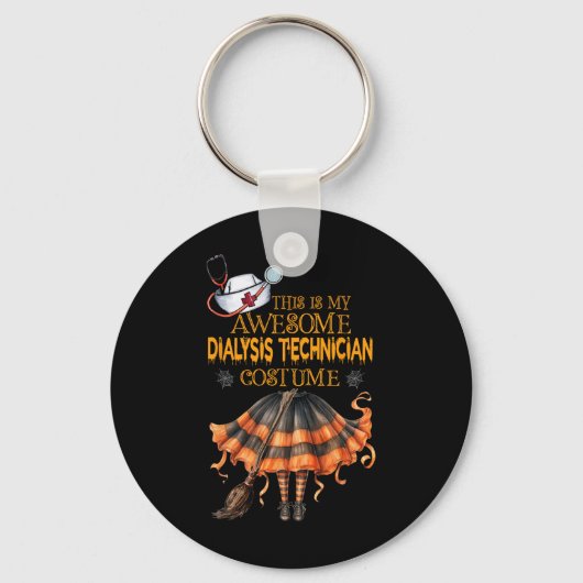 Dit is mijn Halloween Dialyse Technician kostuum D Sleutelhanger (Voorkant)