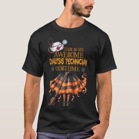 Dit is mijn Halloween Dialyse Technician kostuum D T-shirt (Voorkant)