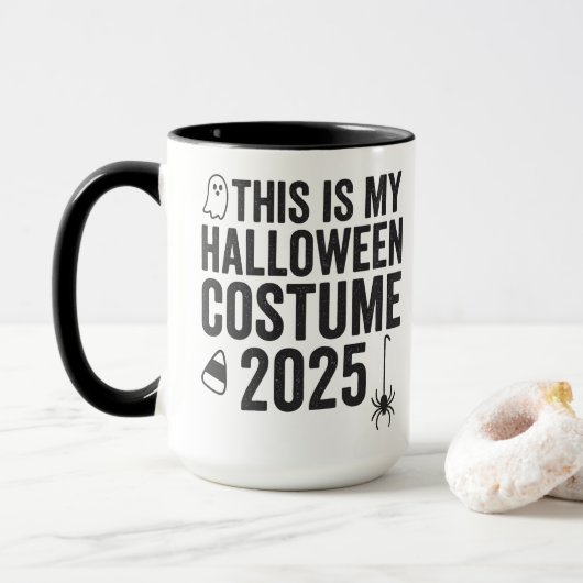 Dit is mijn Halloween kostuum 2025 Mok (Met donut)