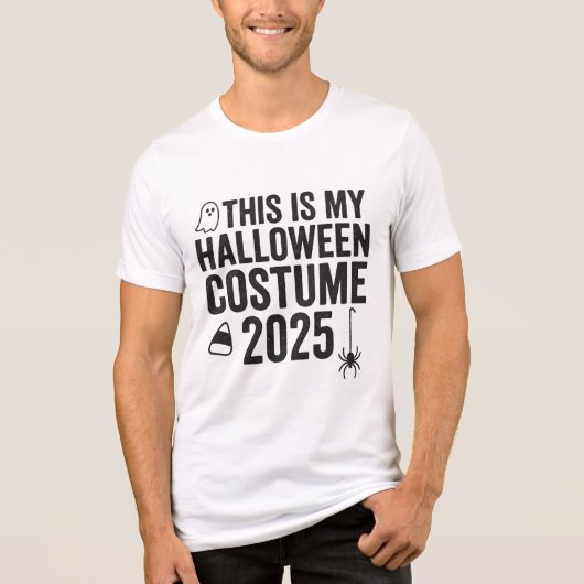 Dit Is Mijn Halloween Kostuum Grappig 2026 Tri-Blend Shirt (Voorkant)
