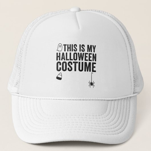 Dit Is Mijn Halloween Kostuum Grappige Geest Spin Trucker Pet (Voorkant)