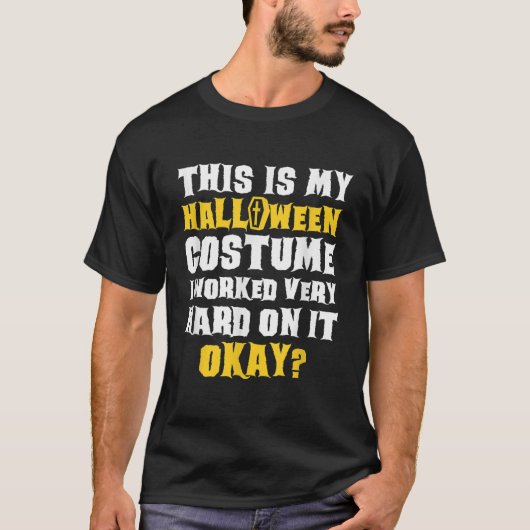 Dit is mijn Halloween kostuum grappige Gezegde gra T-shirt (Voorkant)
