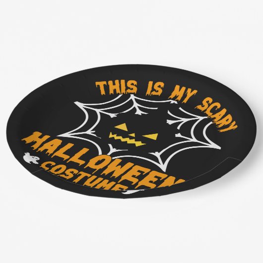 Dit is mijn Halloween-kostuum Papieren Bordje (Gekanteld)
