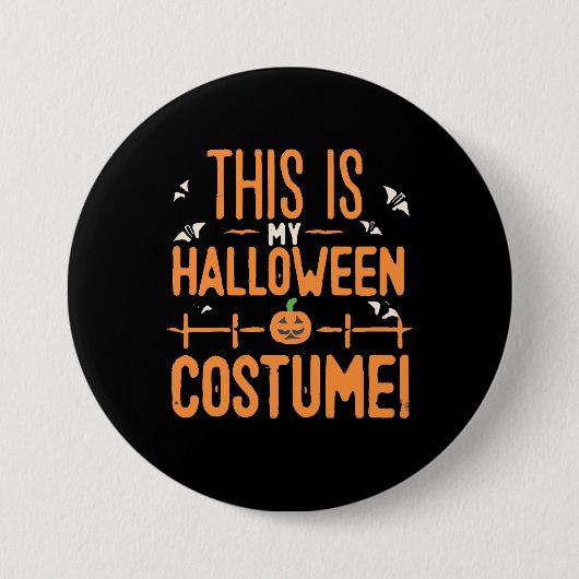 Dit is mijn halloween kostuum ronde button 7,6 cm (Voorkant)