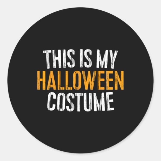 Dit is mijn halloween kostuum ronde sticker (Voorkant)