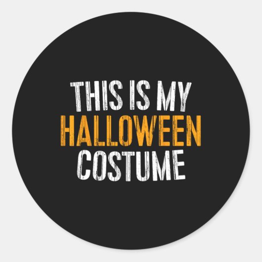 Dit is mijn halloween kostuum ronde sticker (Voorkant)