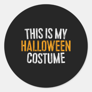 Dit is mijn halloween kostuum ronde sticker