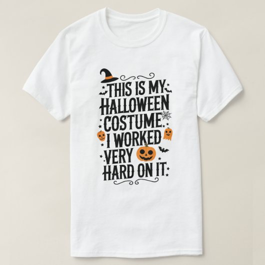 Dit is mijn halloween kostuum waar ik hard aan gew t-shirt (Design voorkant)