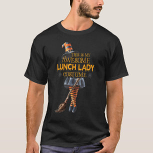 Dit is mijn halloween Lunch Lady Costume Cafeteria T-shirt