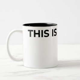 Dit Is Mijn Halte Typografisch Minimalist Tweekleurige Koffiemok