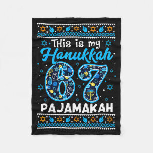 Dit is mijn Hanukkah 67 Pajamakah voor Joodse Chri Fleece Deken