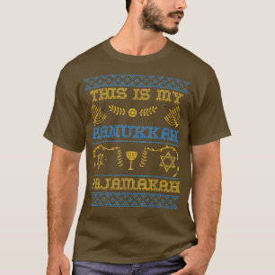 Dit Is Mijn Hanukkah Pajamakah Grappige Joodse T-S T-shirt