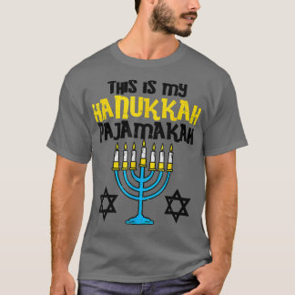 Dit is mijn Hanukkah Pajamakah Menorah Chanukah Xm T-shirt