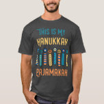 Dit is mijn hanukkah Pajamakah Menorah Nine Candle T-shirt<br><div class="desc">Dit is mijn Hanukkah Pajamakah Menorah Nine Candles Funny T-Shirt.</div>