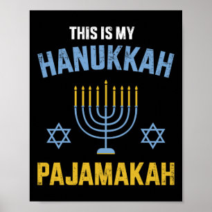 Dit Is Mijn Hanukkah Pajamakah Voor Joods Kerstmis Poster
