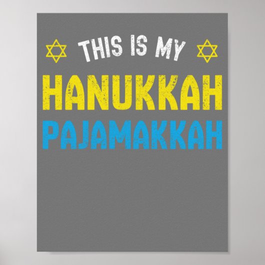 Dit is mijn hanukkah Pajamakkah, grappige Happy Ha Poster (Voorkant)