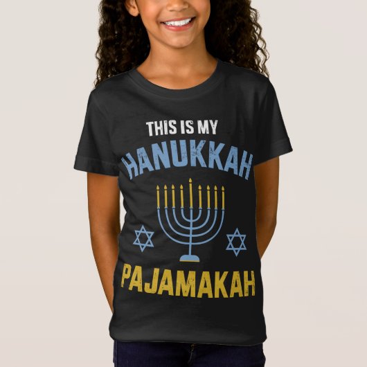 Dit is mijn hanukkah pyjamakah voor joodse kerst t-shirt (Voorkant)