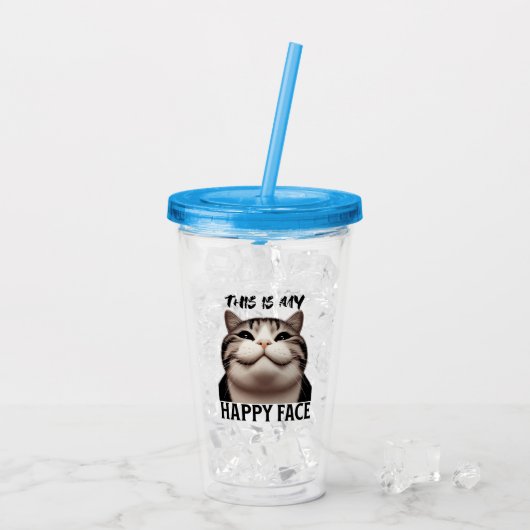 Dit is mijn Happy Face Acryl Drinkbeker (Achterkant ijs)