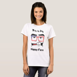 Dit is mijn Happy Face Cartoon Face T-shirt